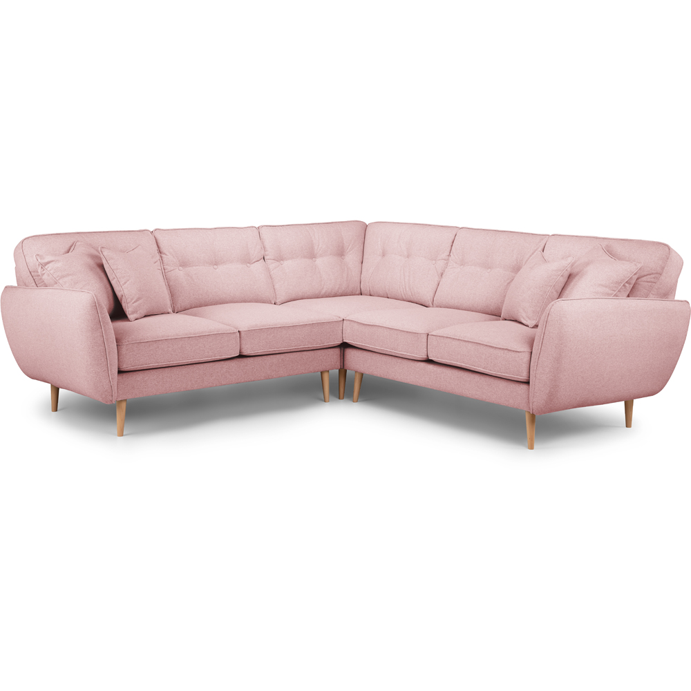 Opry Faro 4 Seater Button Back Soft Pink Left Hand Corner Sofa Image 2