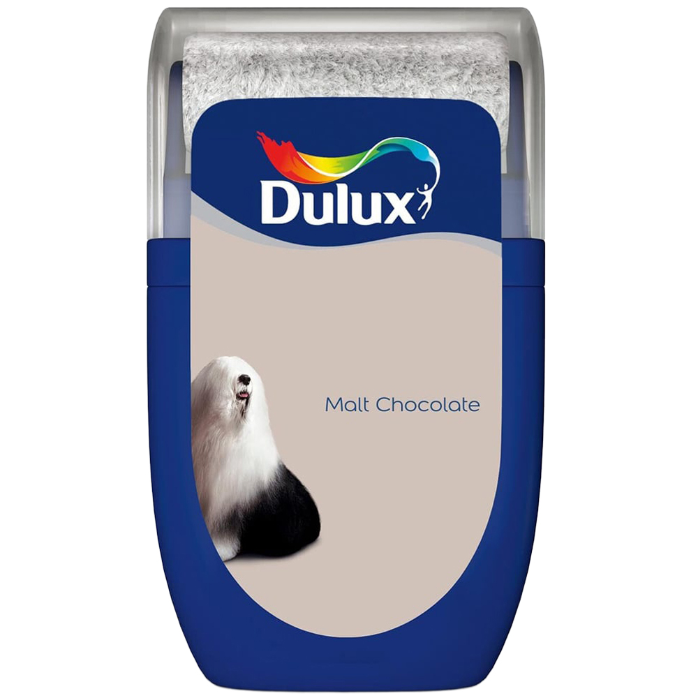 Dulux Walls & Ceilings Malt Chocolate Matt Emulsion Tester Paint 30ml Image 1