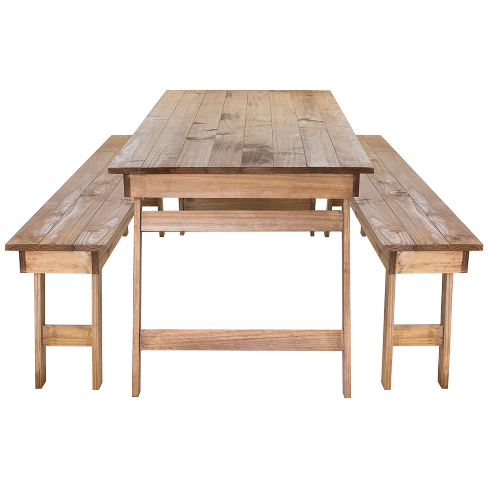 Tramontina Pine Wood 3 Piece Folding Dining Set Image 3