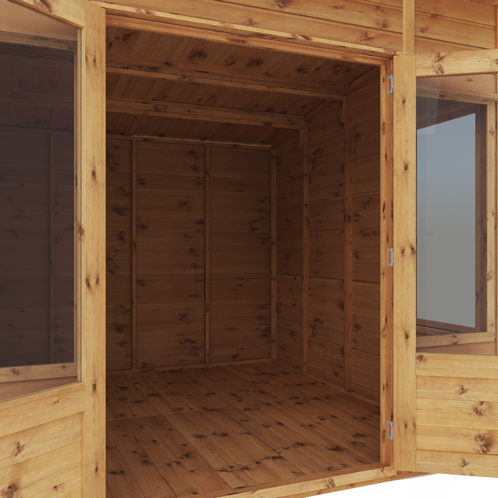 Mercia Helios 8 x 8ft Double Door Premium Shiplap Traditional Summerhouse Image 5
