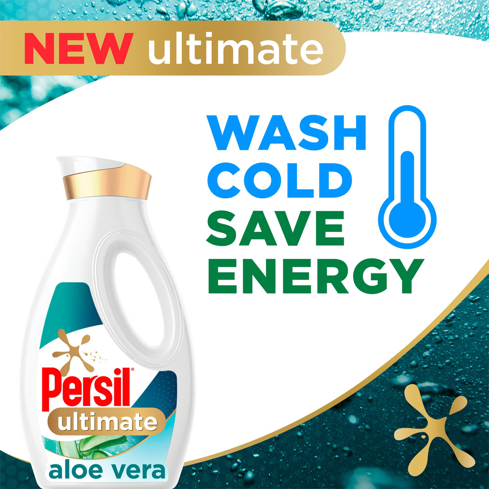 Persil Ultimate Non-Bio Aloe Vera Laundry Washing Liquid Detergent 34 Washes Case of 5 x 918ml Image 4