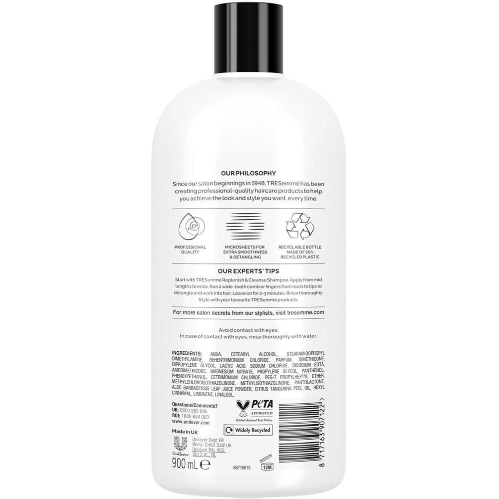 TRESemme Cleanse and Replenish Remoisturising Conditioner 900ml 4 Pack Image 4
