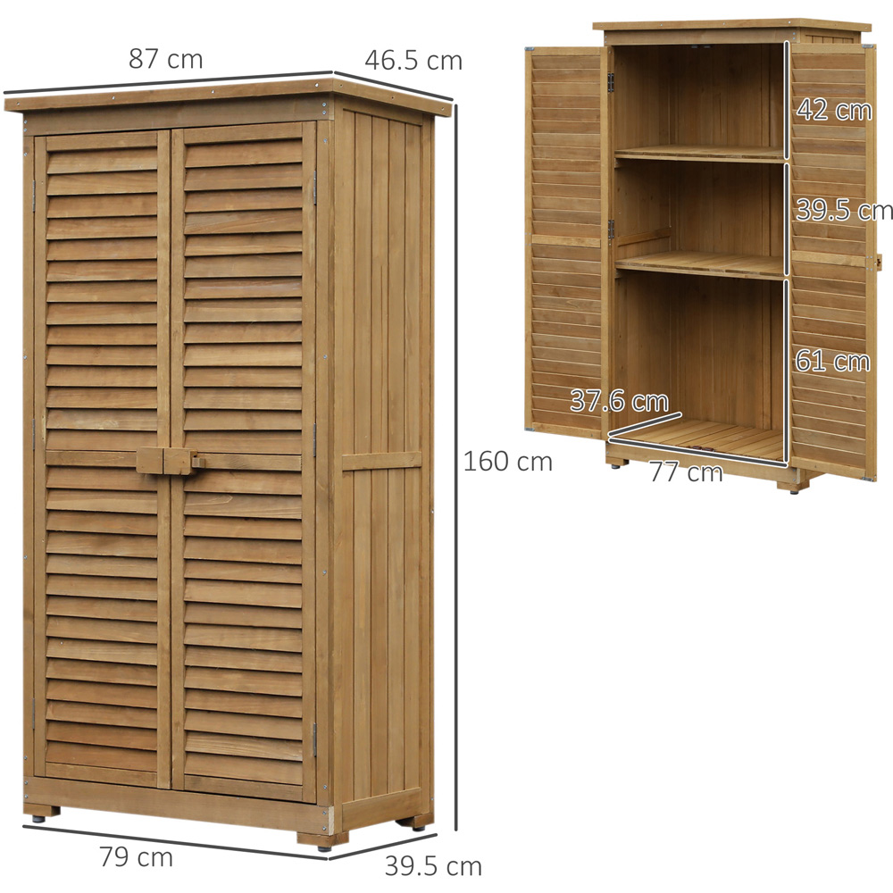 Outsunny Wooden 3 Tier Shed Image 6