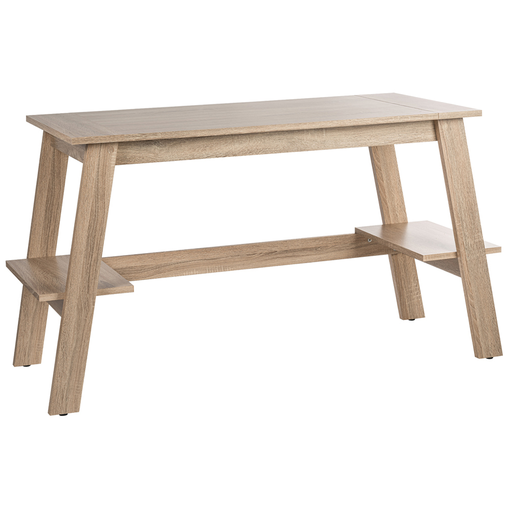 Teknik Office Baylor Sonoma Oak Effect Finish Trestle Desk Brown Image 2