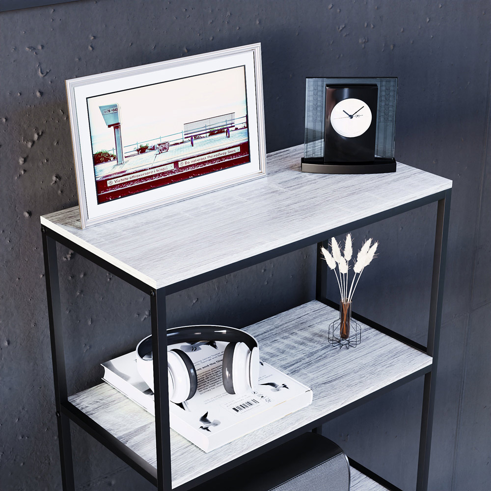 Vida Designs Brooklyn 5 Shelf Grey Bookcase Image 6