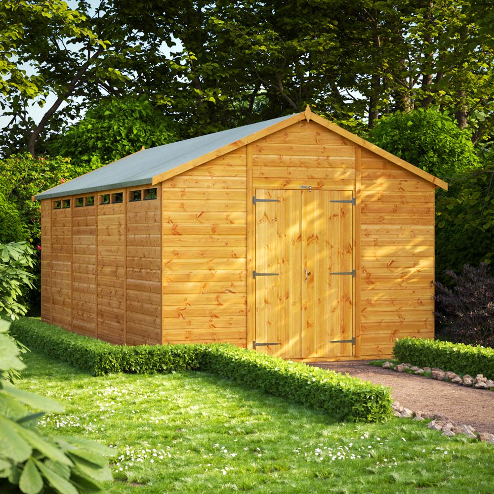 Power Sheds 18 x 10ft Double Door Apex Security Shed Image 2