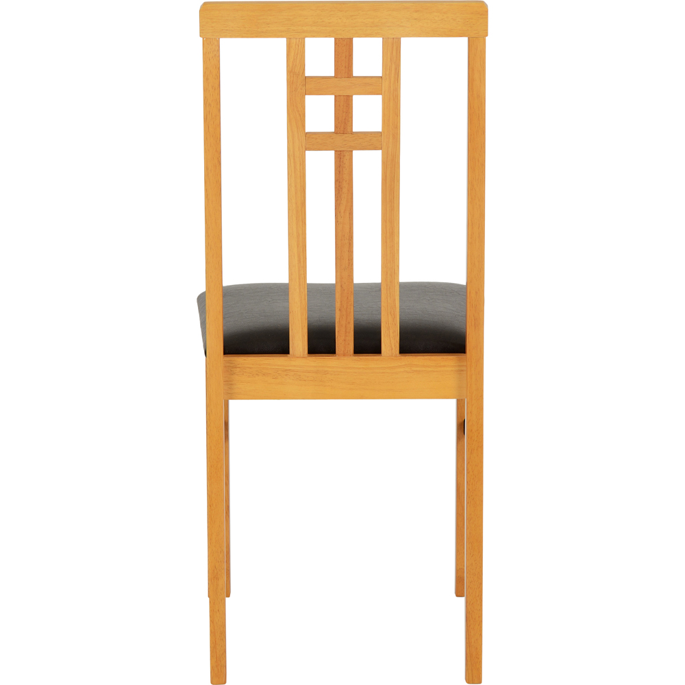 Seconique Vienna Single PU Dining Chair Medium Oak and Brown Image 6