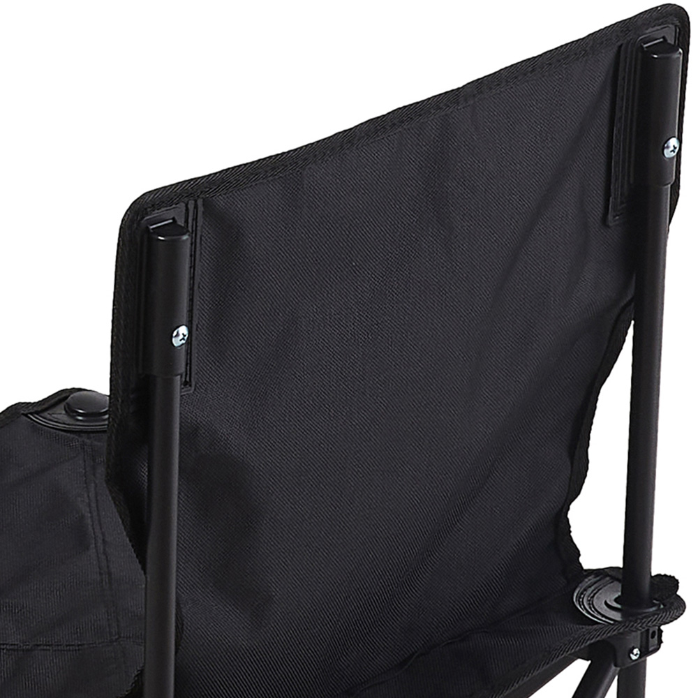 Living and Home Black Portable Folding Camping Table with 2 Chair Image 6