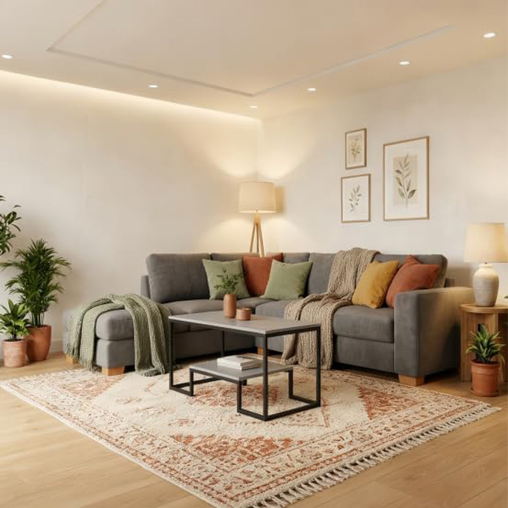 Alivio Single Shelf Grey Modern Industrial Coffee Table Image 5