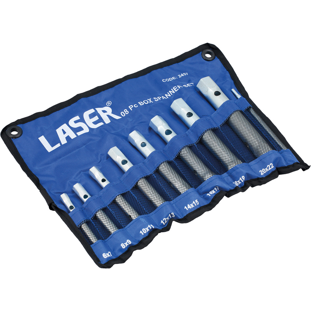 Laser 8 Piece Double Ended Metric Tubular Box Spanner Set Image 4