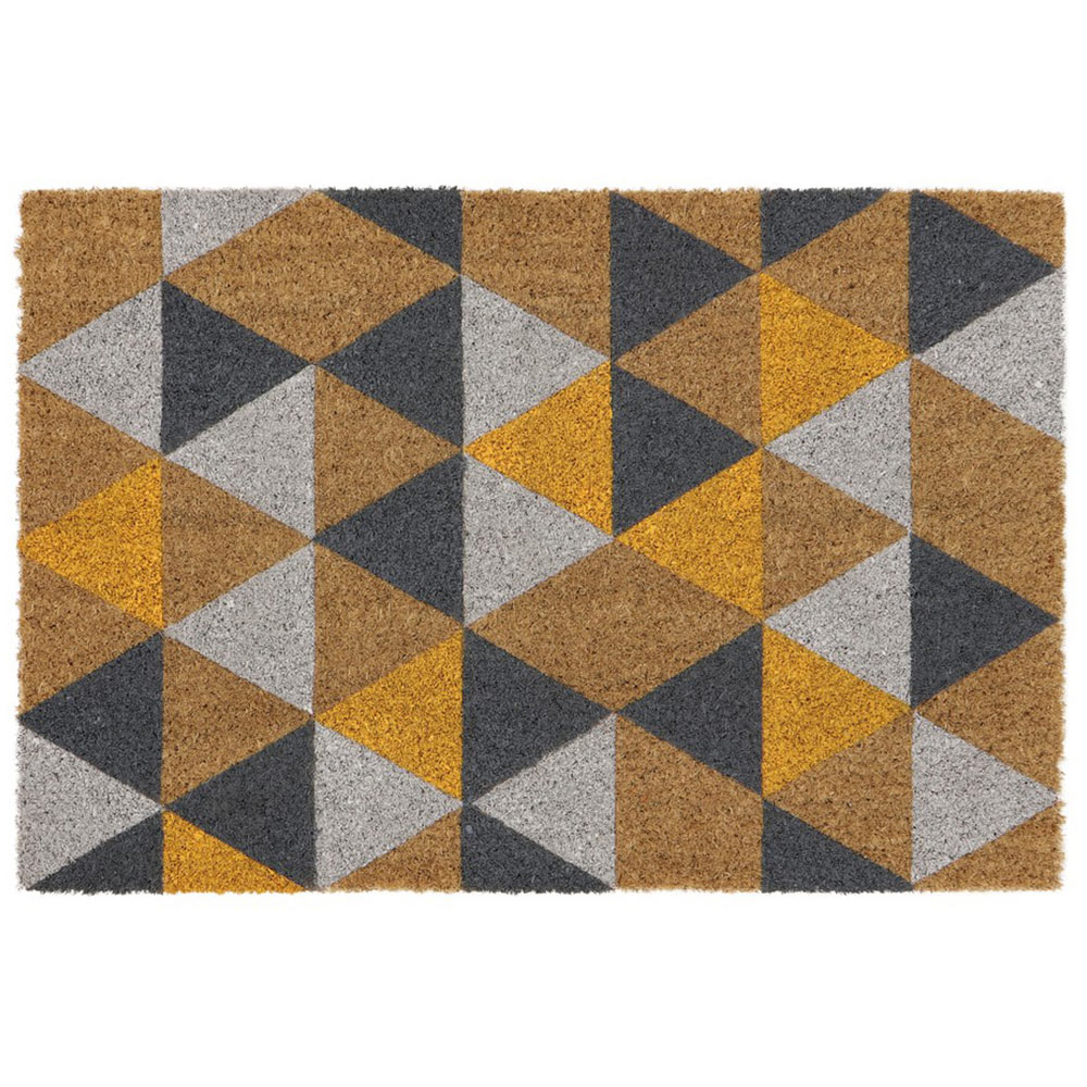 JVL Latex Coir Geo Doormat 40 x 60cm Image 1