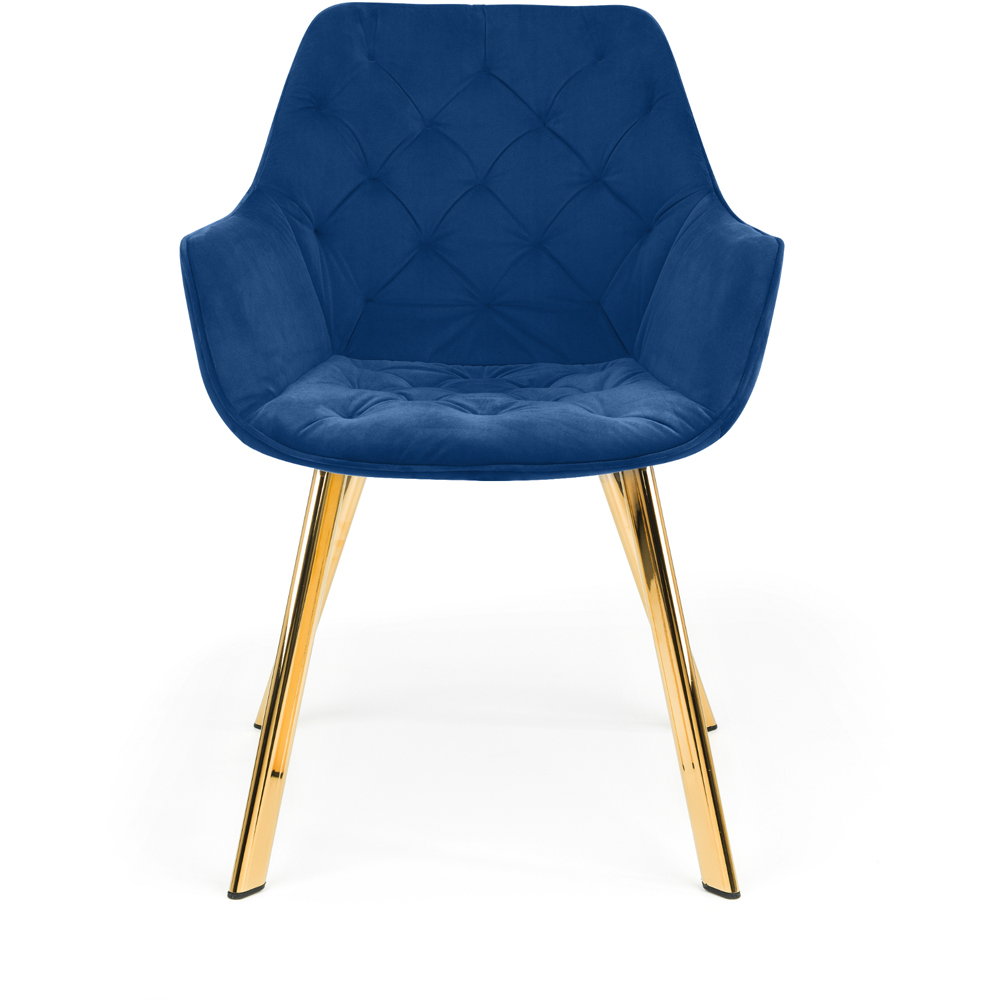 Julian Bowen Lorenzo Set of 2 Blue Dining Chairs Image 4
