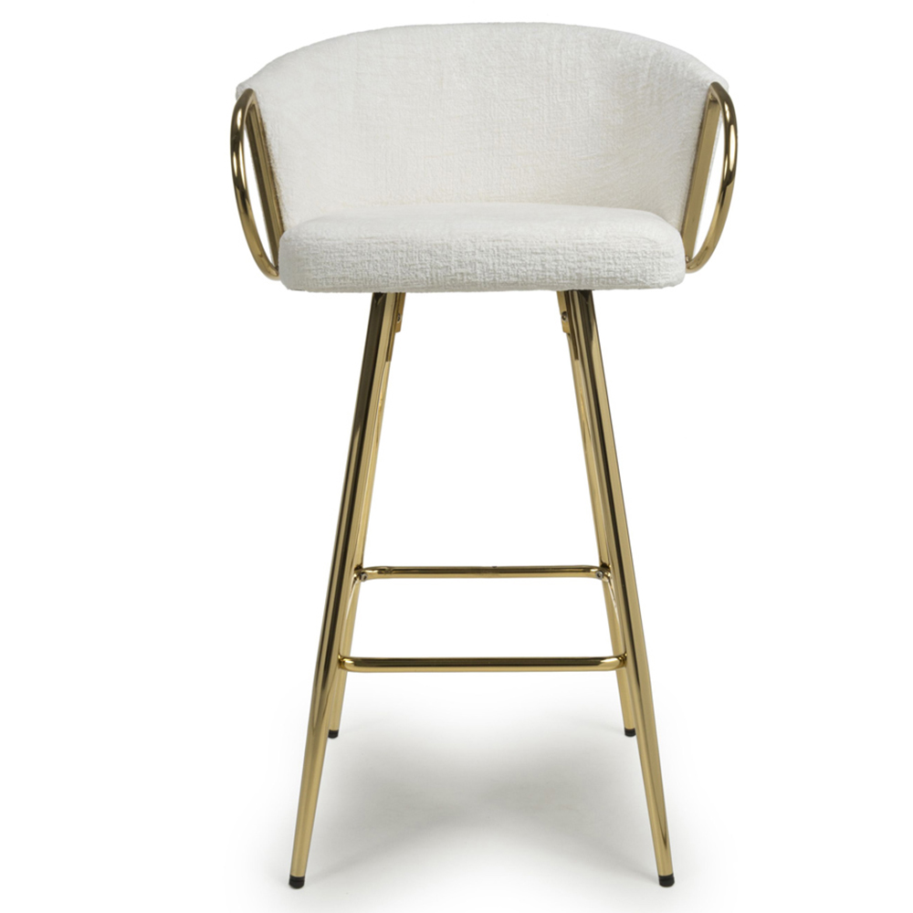 Shankar Volero Cream Textured Bar Stool Image 5