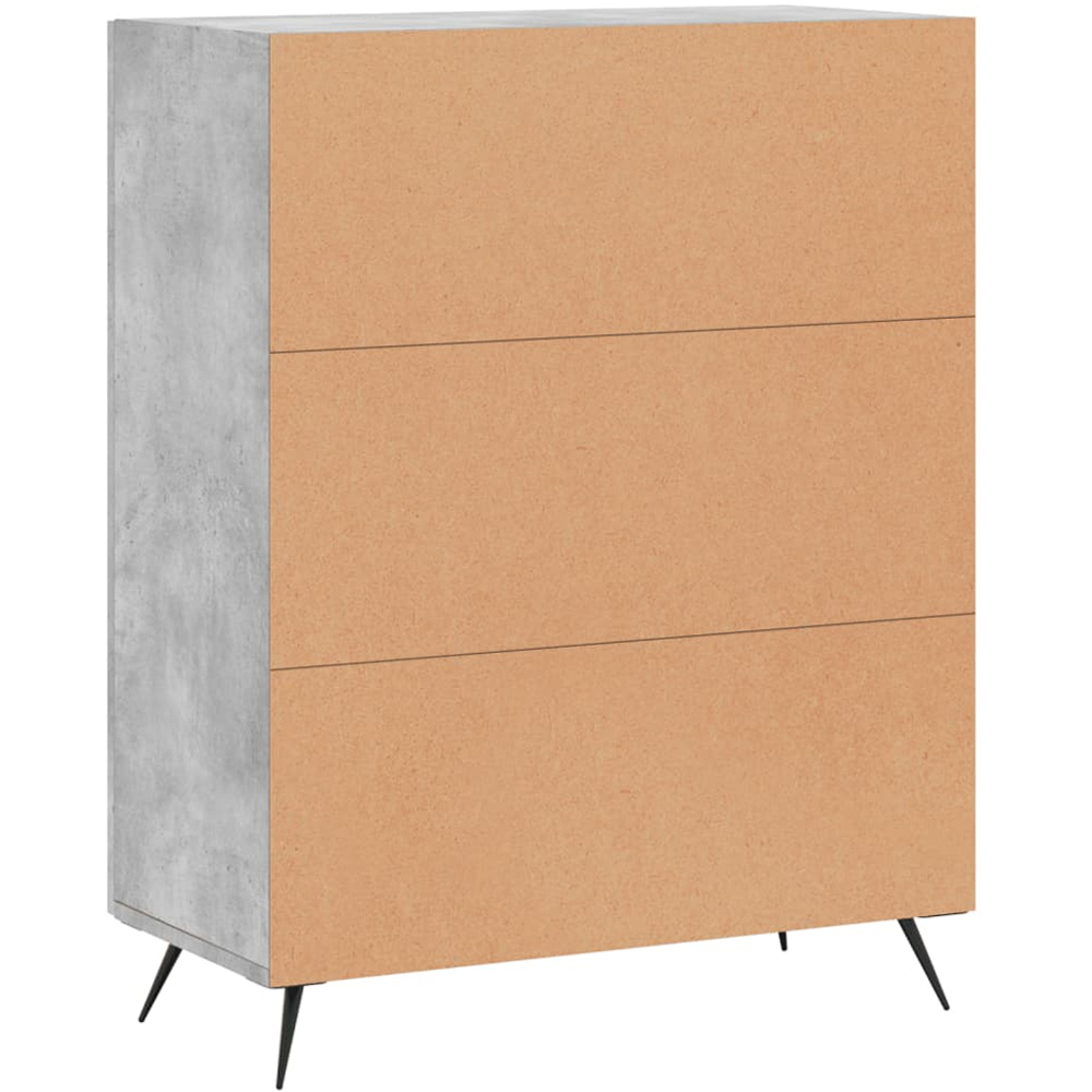 vidaXL 2 Door Concrete Grey Sideboard Image 8
