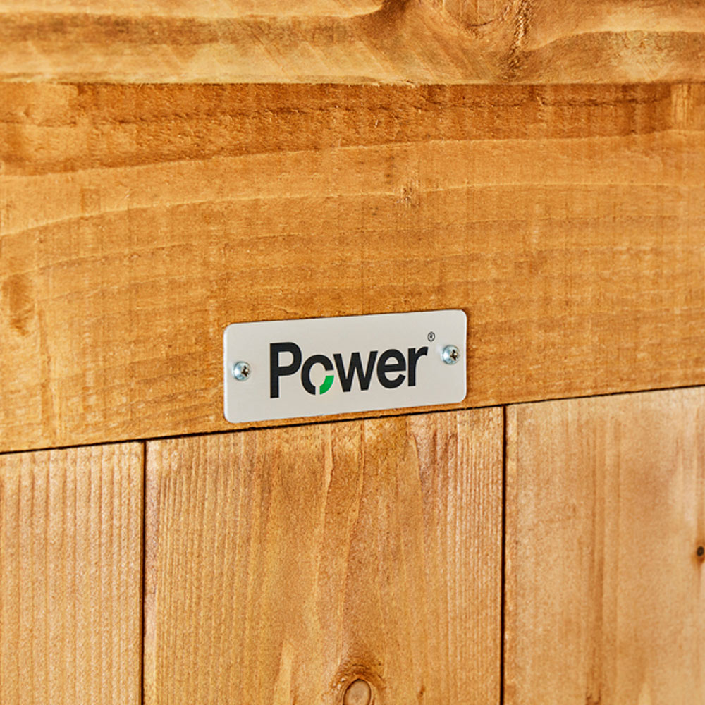 Power 14 x 4ft Overlap Apex Windowless Garden Shed Image 3
