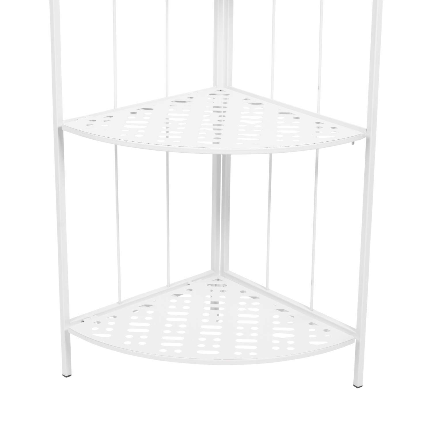 Ornate 3 Tier Corner Plant Stand White Image 2