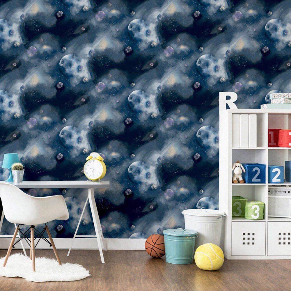 Arthouse Out Of This World Navy Wallpaper Image 5