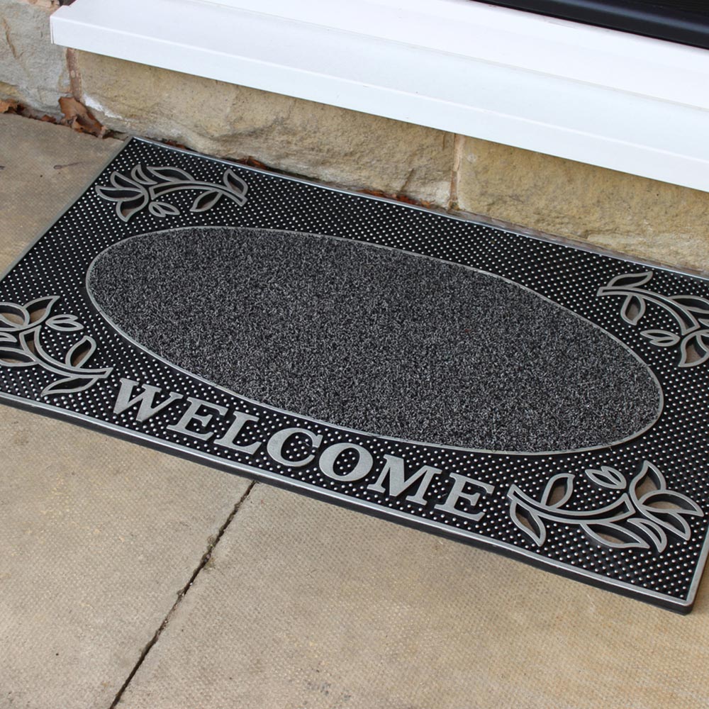 JVL Welcome Silver Mat 45 x 75cm Image 2