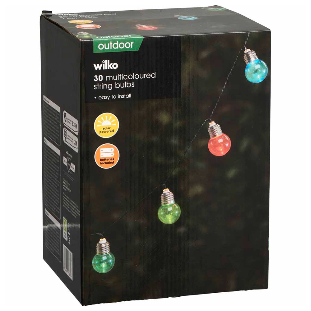 Wilko 30 Pack Colour Garden Solar String Bulbs Image 5