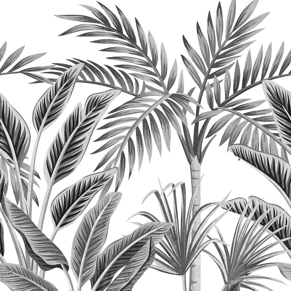 Grandeco Paysage Palm White 3 Lane Wall Mural Image 2