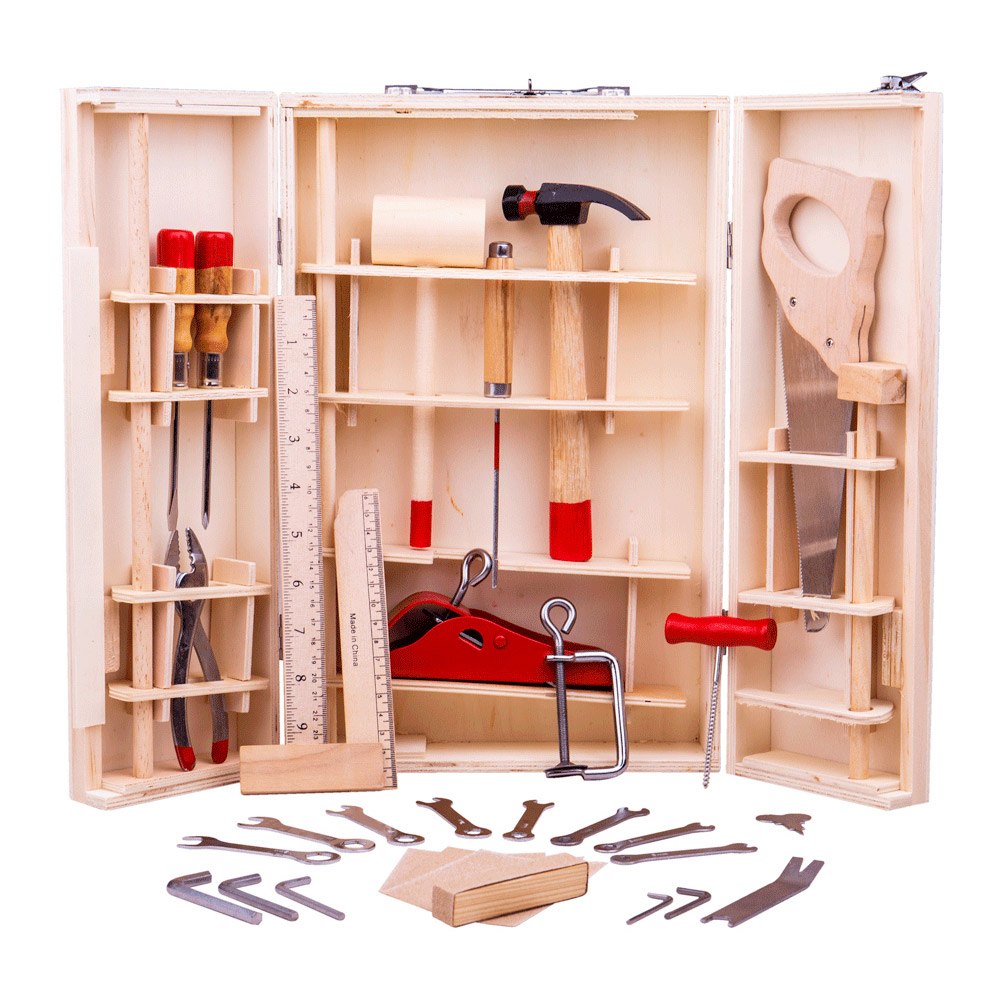 Bigjigs Toys Wooden Junior Tool Box Image 1