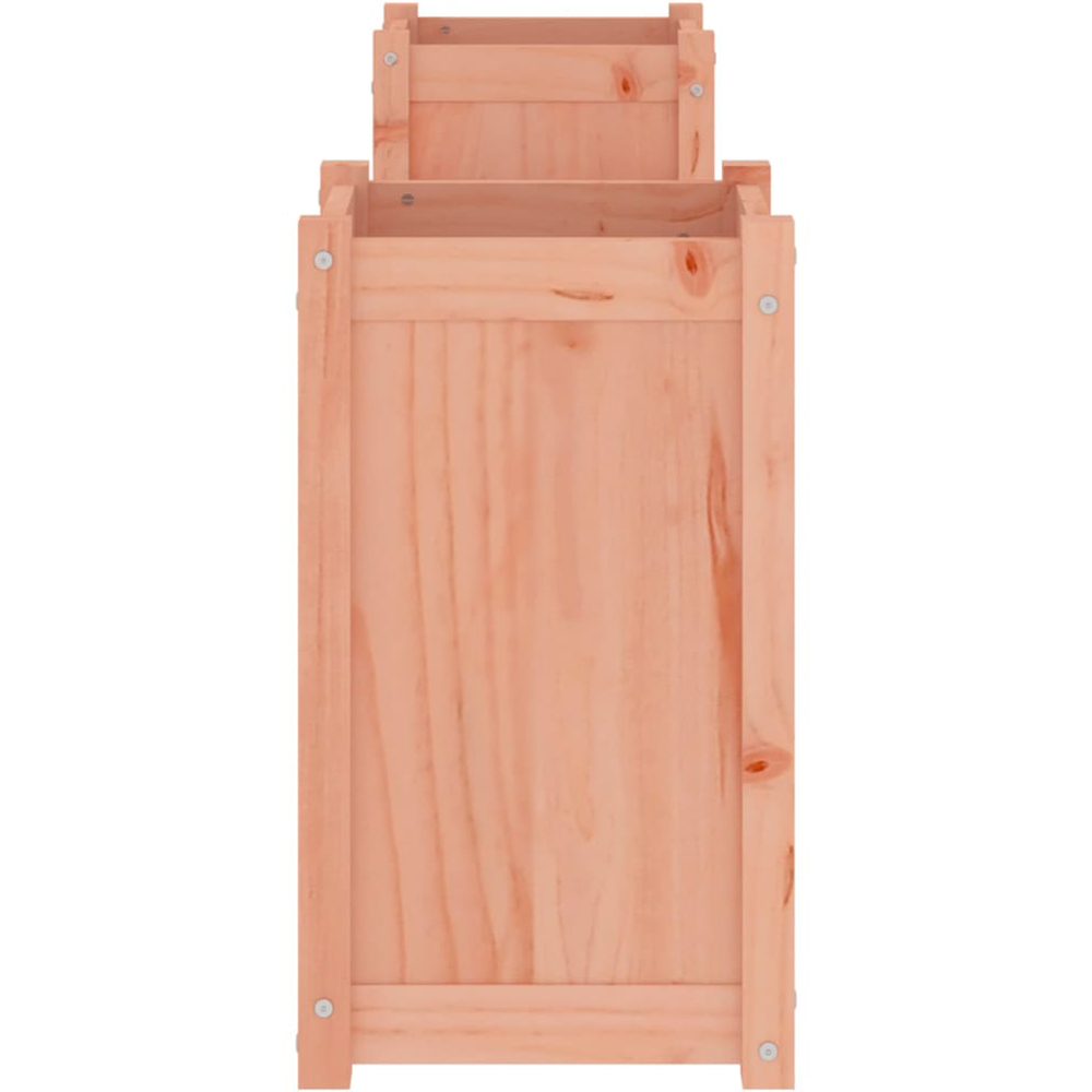 vidaXL 2-in-1 Natural Solid Douglas Wood Planter Box with 2 Seater Bench Image 5