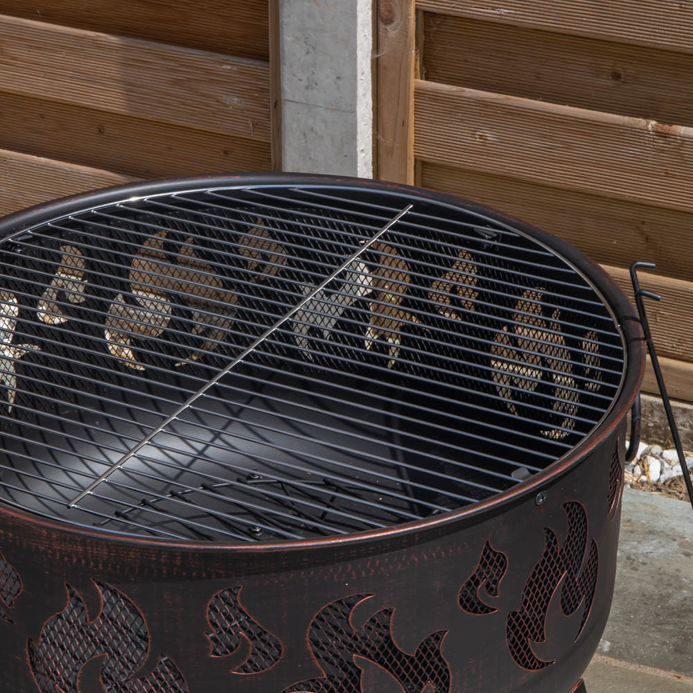 Samuel Alexander Black Steel Fuego Deepbowl Outdoor Fire Pit 60cm Image 7