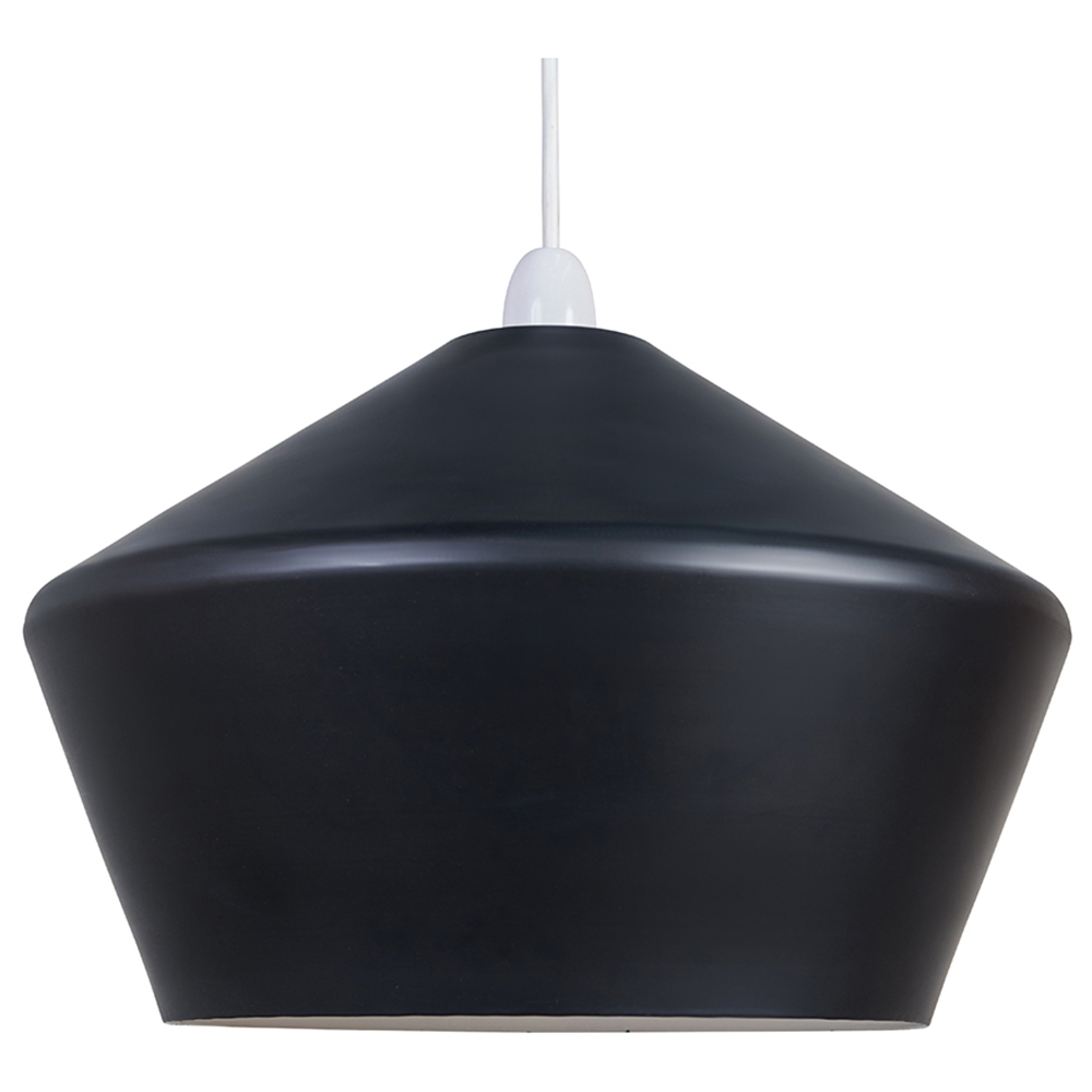 ValueLights Otis Angled Matt Black Metal Lamp Shape Image 1