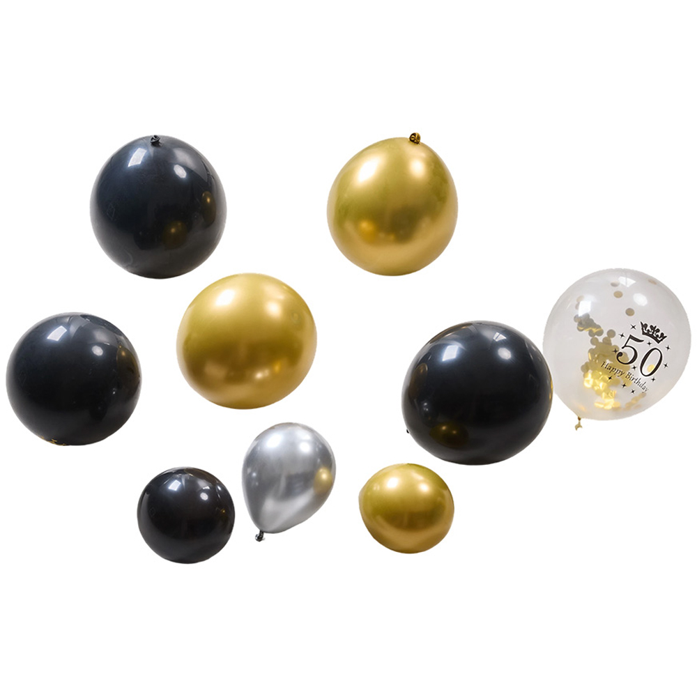 Living and Home 86 Piece 50th Birthday Gold Balloon Decorations Set Image 2