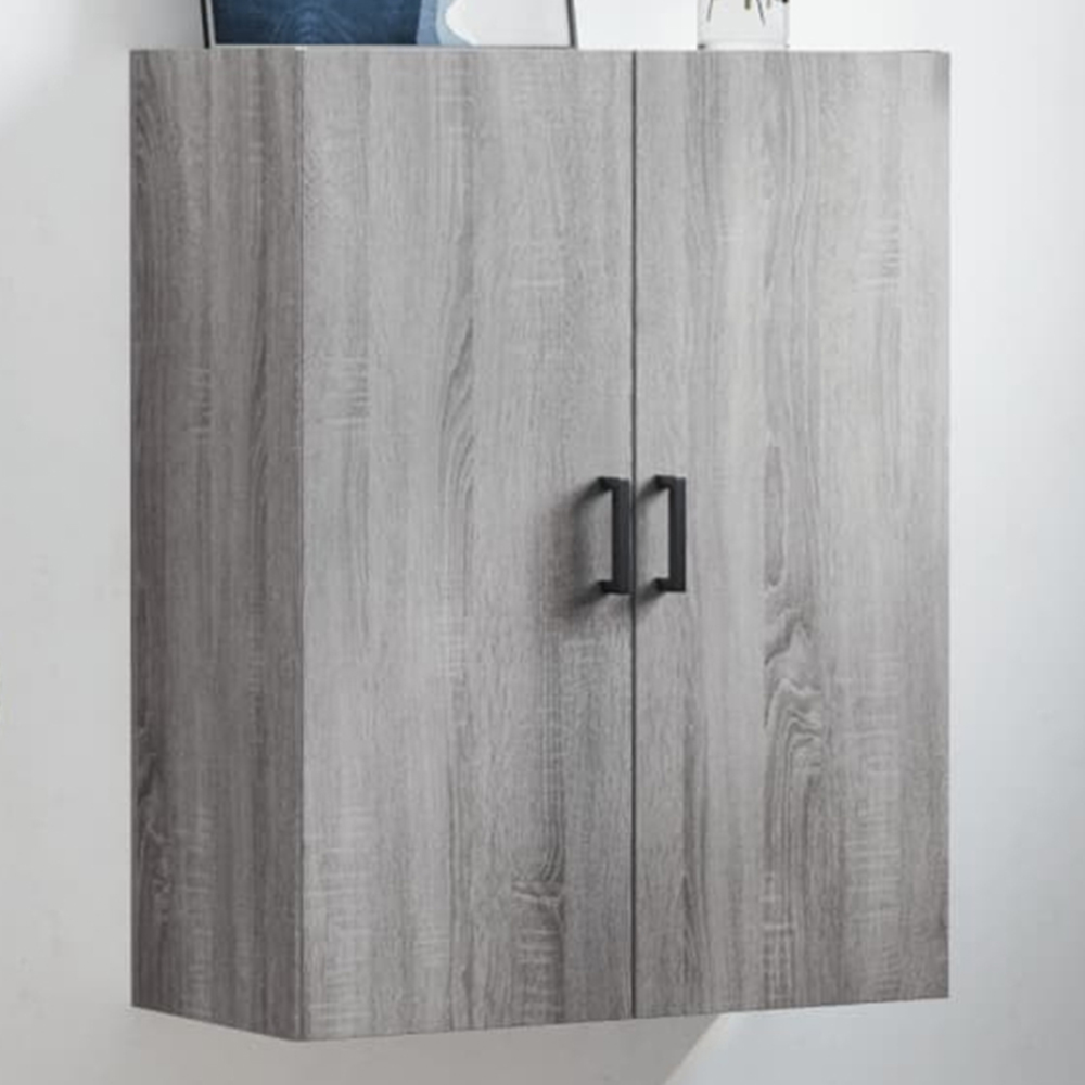 vidaXL 2 Door Grey Sonoma Wall Mounted Cabinet Image 1