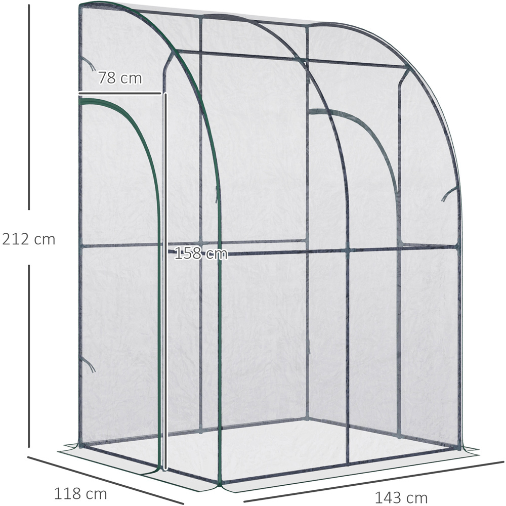 Outsunny Walk In Zip Up Greenhouse Image 6