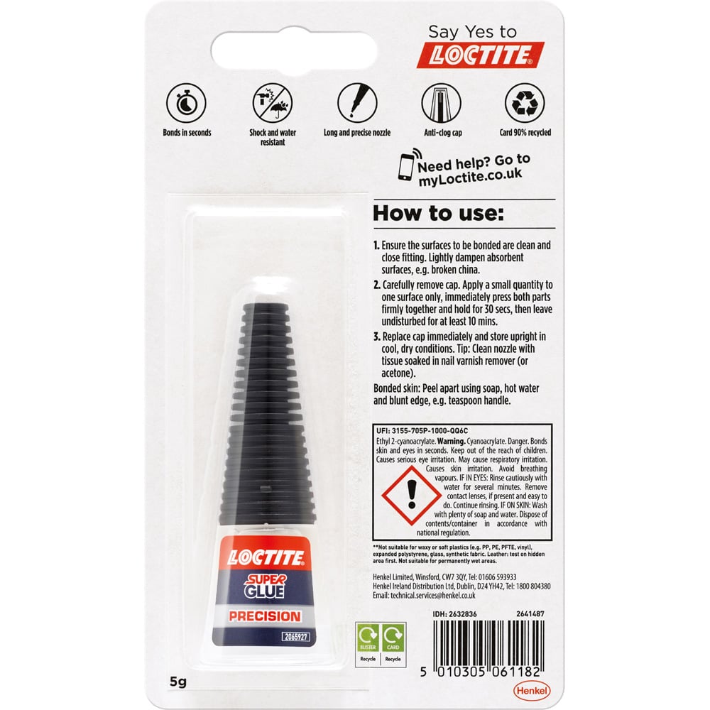 Loctite Precision Super Glue Liquid 5g | Wilko