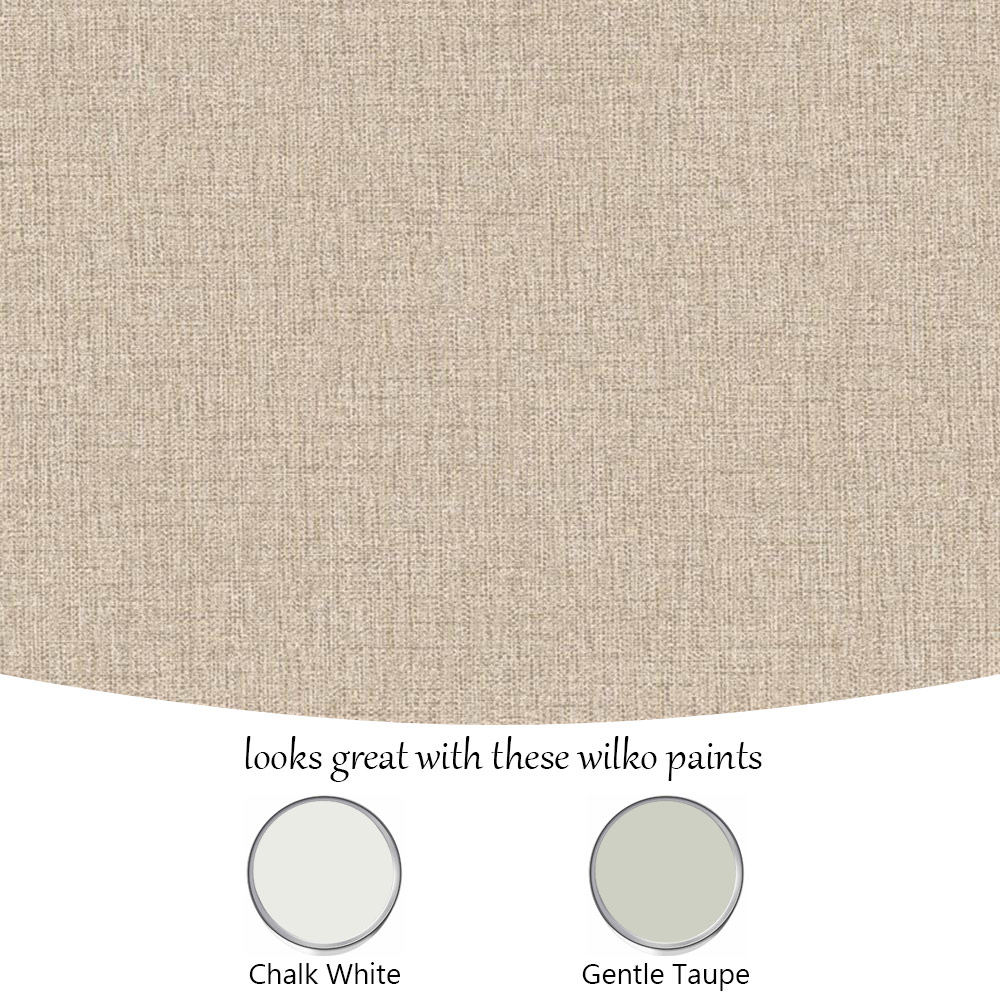 Grandeco Twill Plain Fabric Light Grey Taupe Textured Wallpaper Image 4