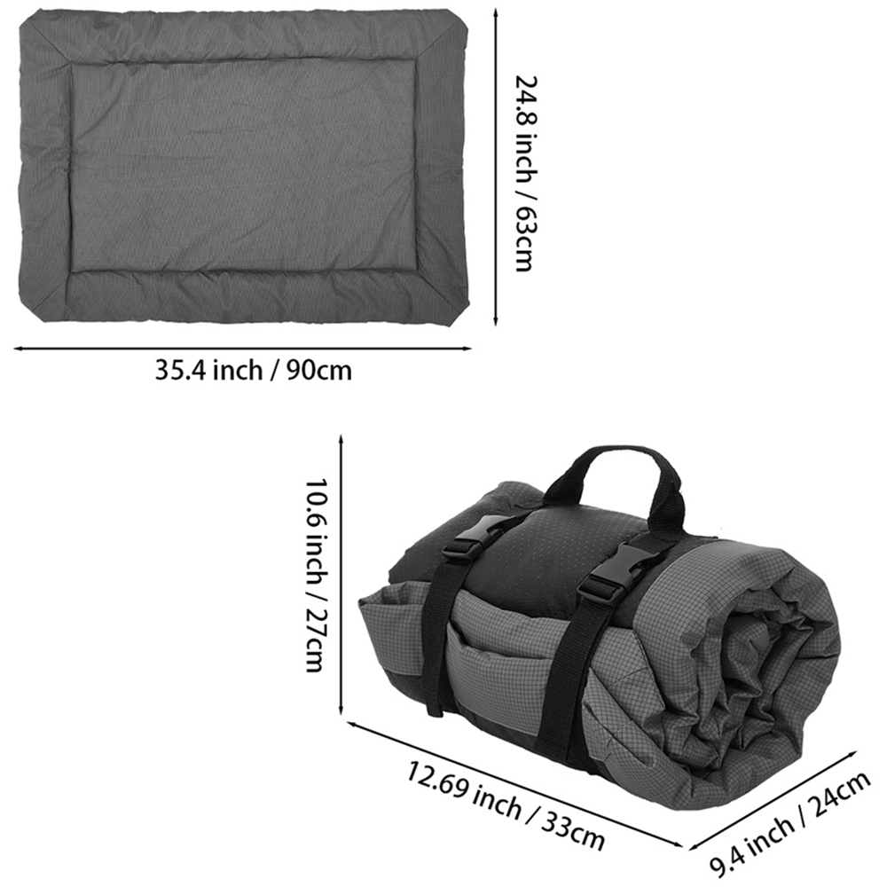 H&O Direct Grey Waterproof Portable Outdoor Pet Mattress Image 5