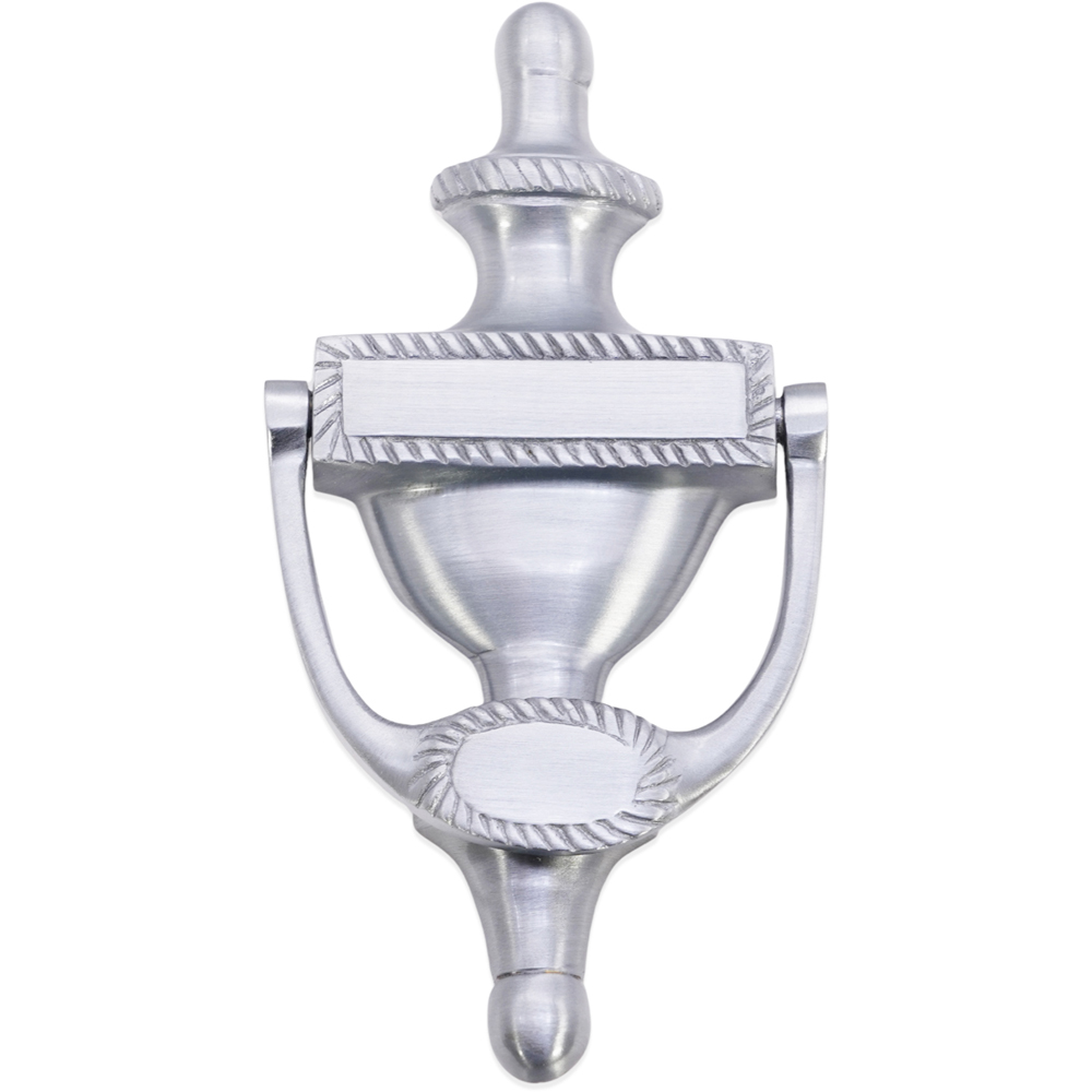 Spira Brass Satin Chrome Georgian Door Knocker Image 3
