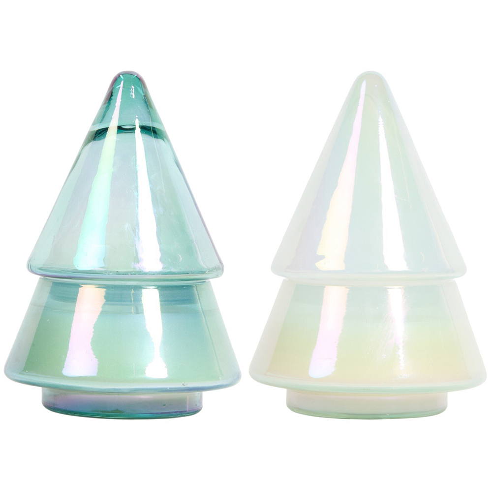Assorted Glass Tree Candle Image 1