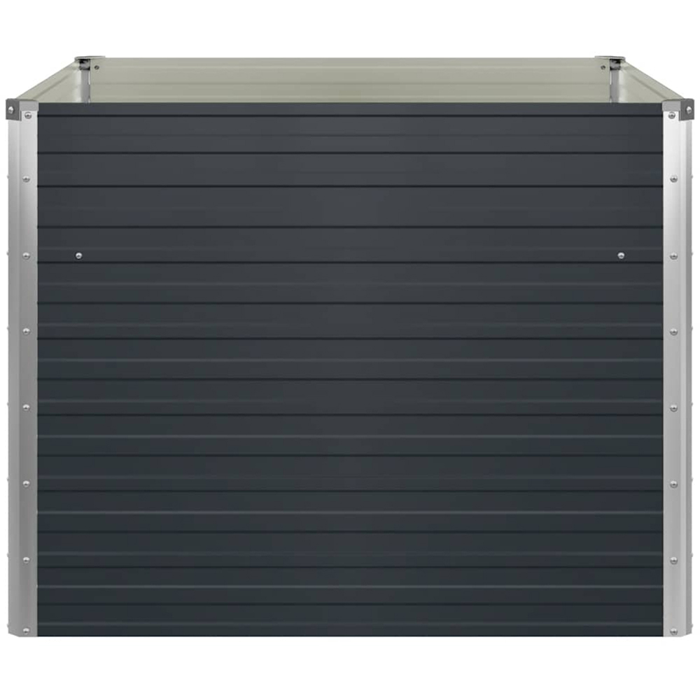 vidaXL Anthracite Galvanised Steel Raised Garden Bed 77 x 100 x 100cm Image 7