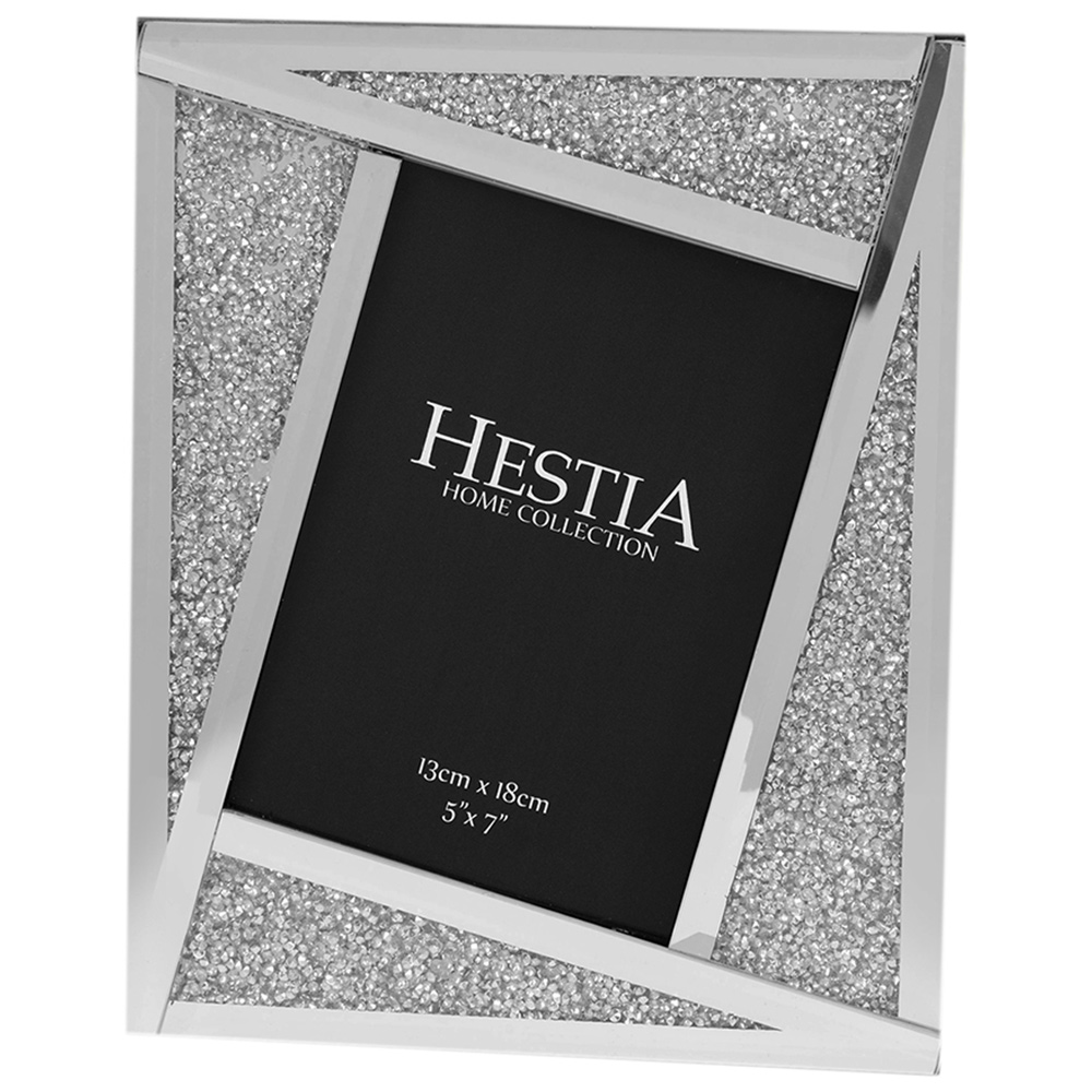Hestia Glass Crystal Detail Photo Frame 5 x 7inch Image 1