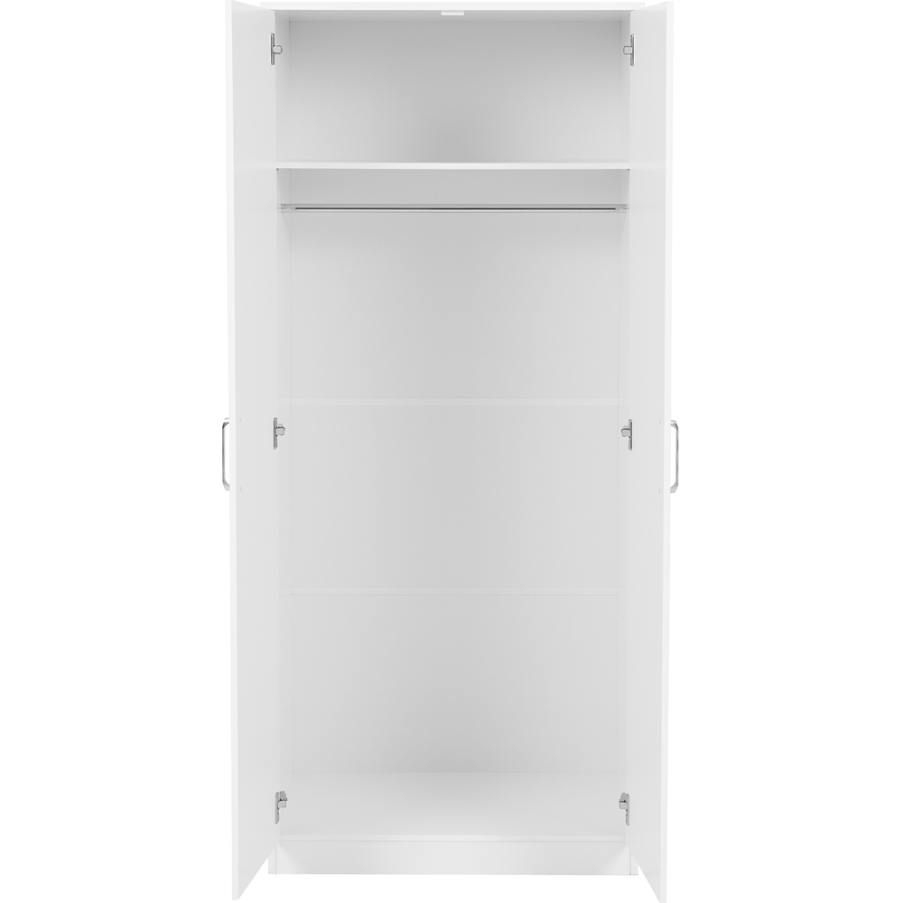 Seconique Dakota 2 Door Wardrobe White Bedroom Furniture Set Image 6
