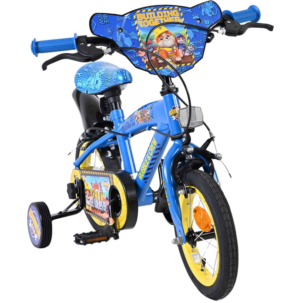 Volare Rubble and Crew Kids 12 inch Multicolour Bike with Stabilisers Image 2
