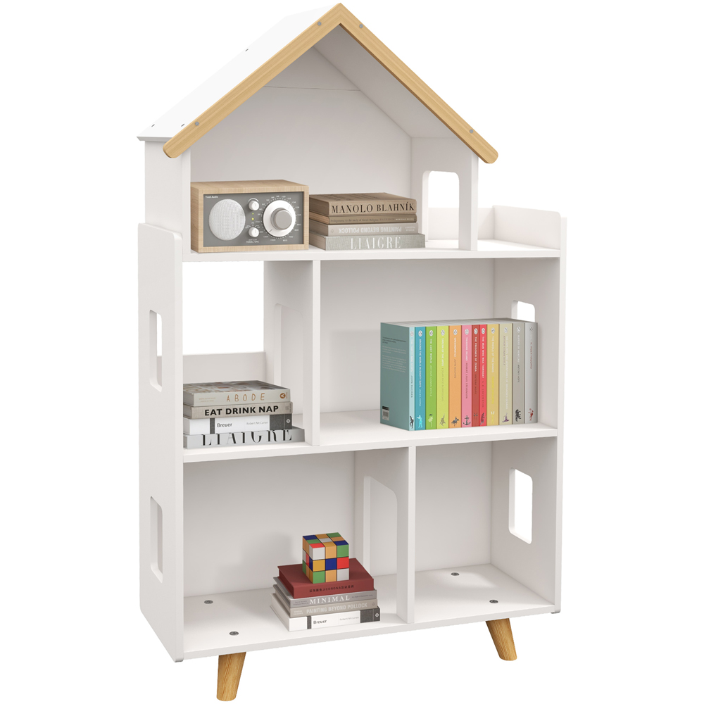 Tommy Toys 5 Shelf White Toy Storage and Bookshelf Image 2
