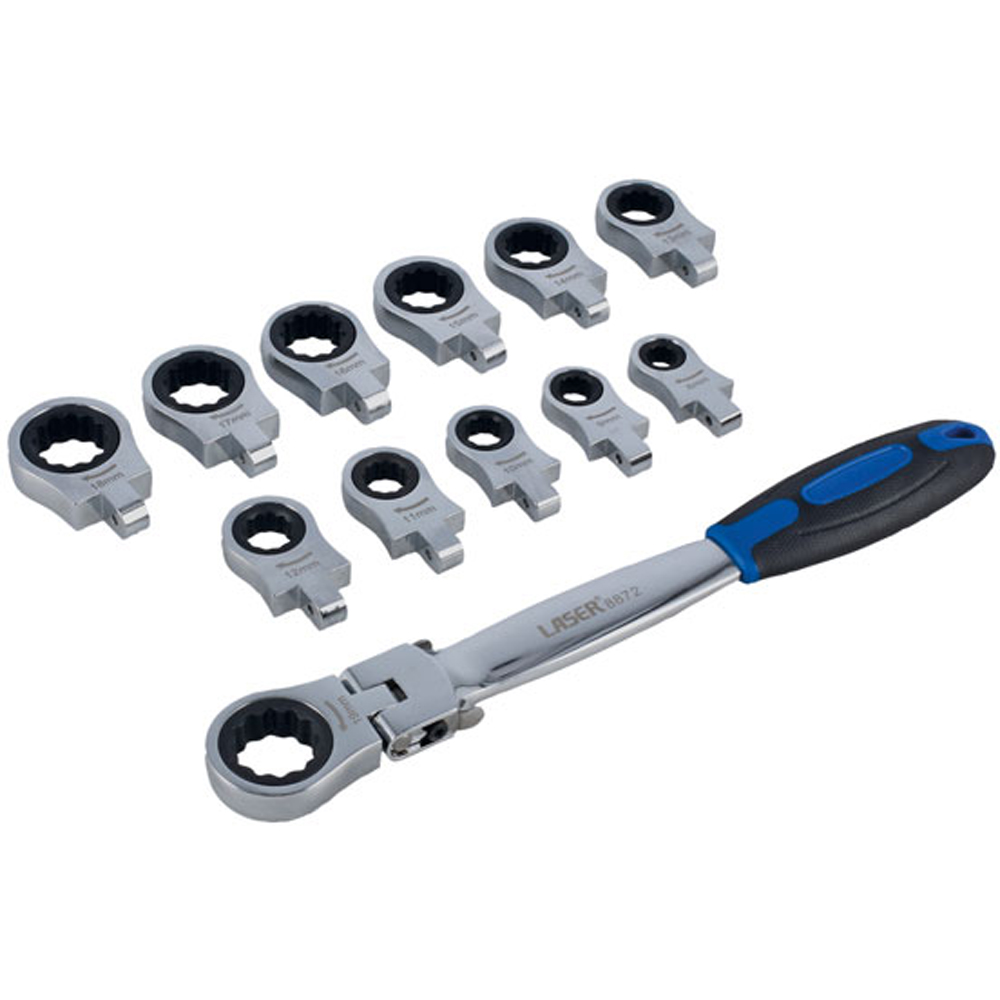 Laser 8872 Multi Head Ratchet Spanner Set Image 3