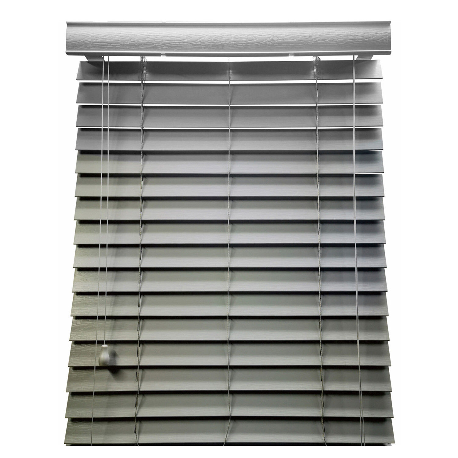 Wood Effect Venetian Blind 50mm - Grey / 180cm Image