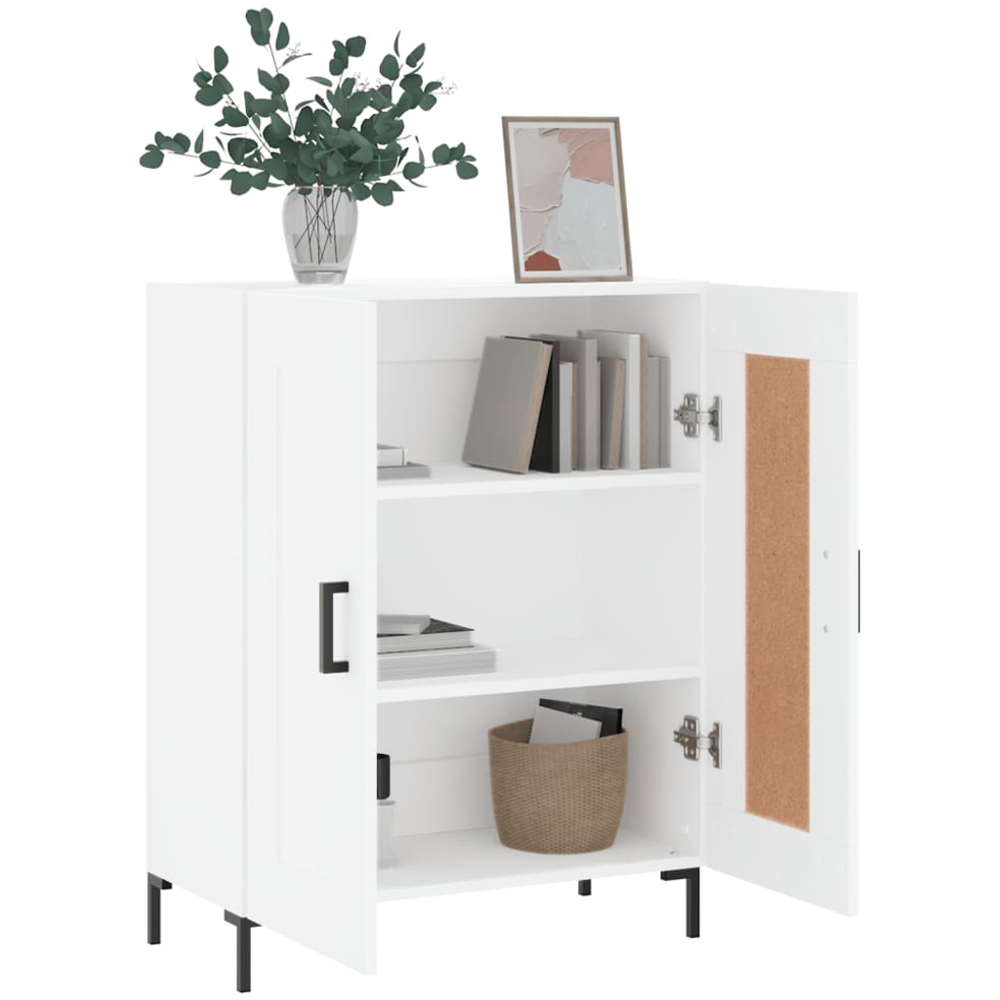 vidaXL 2 Door White Sideboard Image 4
