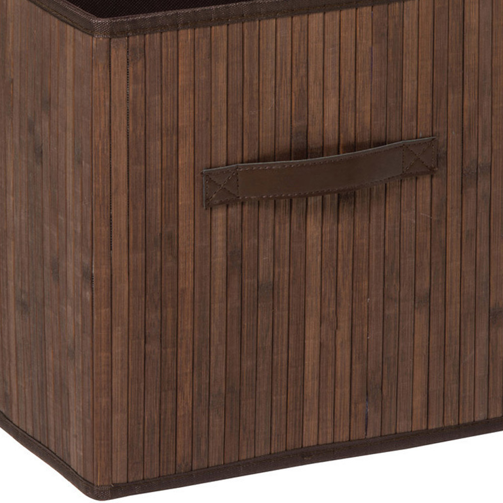Premier Housewares Kankyo Dark Brown Bamboo Storage Box with Handles Image 4