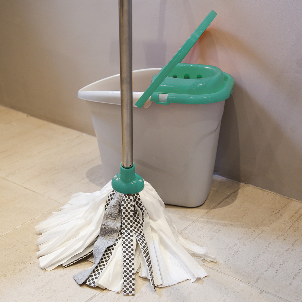 Brights Mop and Bucket Set Mint Green Wilko