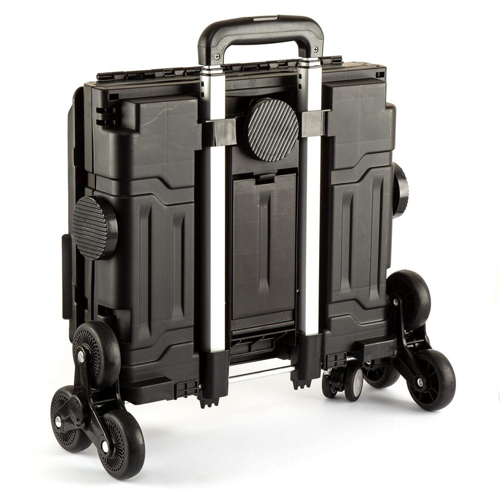 Sewing Online YN8812-BLACK Black Plastic Foldable Craft and Sewing Trolley 47 x 52 x 41cm Image 2