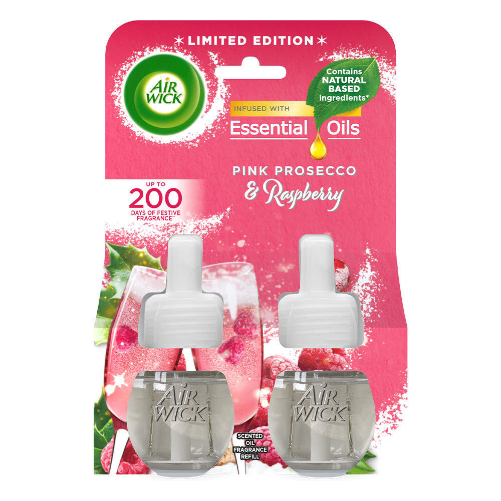 Air Wick Pink Prosecco and Raspberry Liquid Electrical Twin Refill Image 1