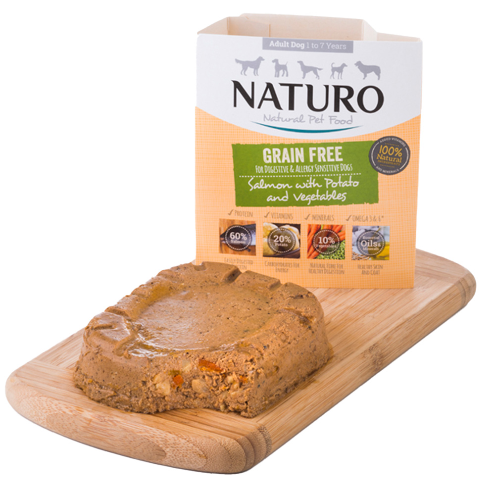 Naturo Grain Free Salmon Tray Adult Dog Food 400g Wilko