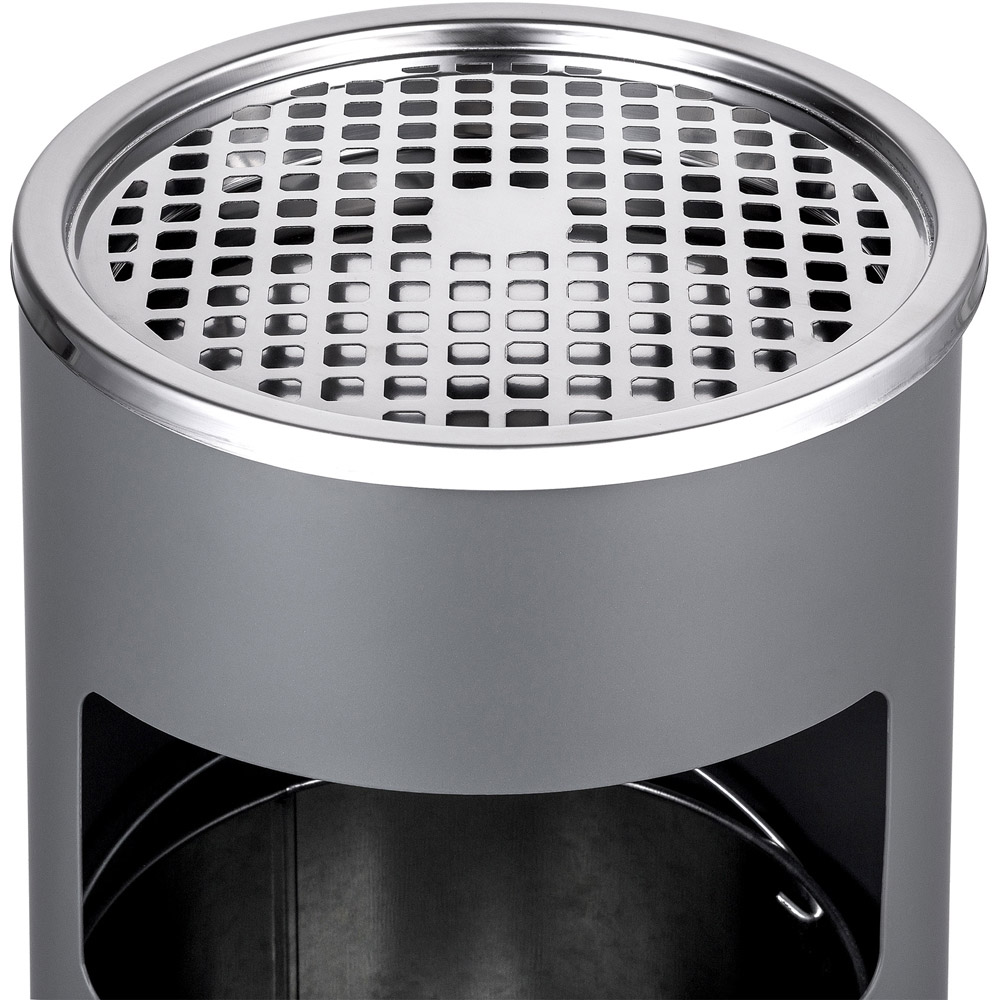 tectake Anthracite Ashtray with Bin Image 6
